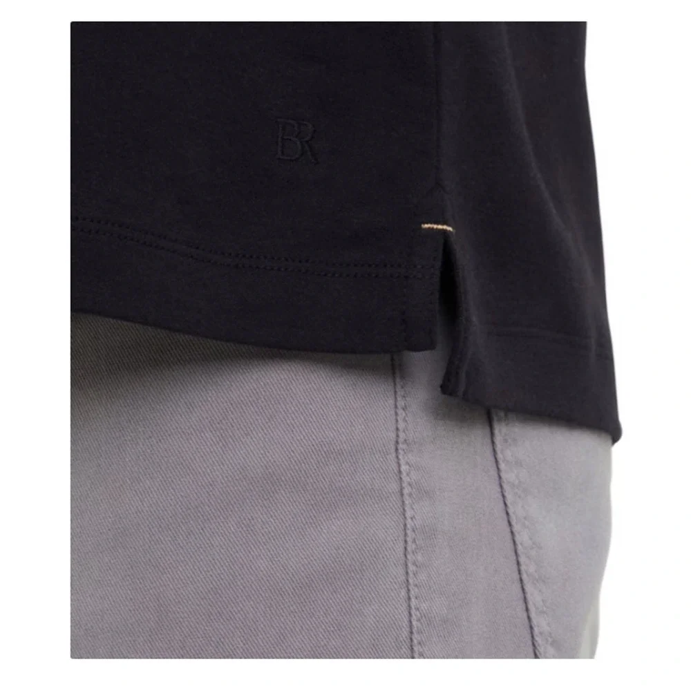 Banana Republic Men's Luxe Polo Shirt, Cotton, Black Size XL